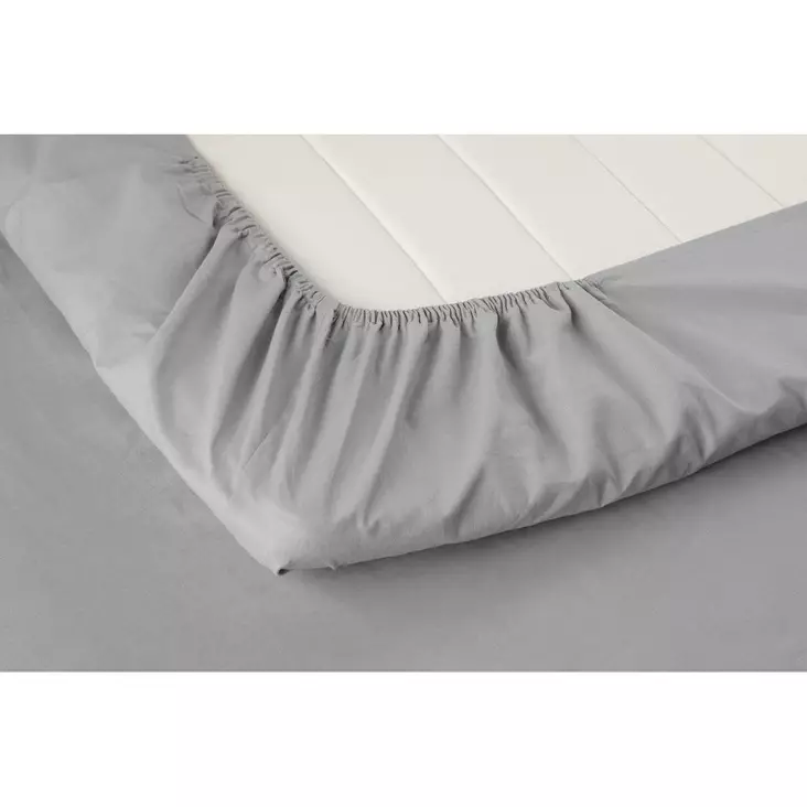 Muotoonommeltu lakana 120x200+25cm harmaa - Pussilakanat, petivaatteet ja tyynyt - 6410416252728 - 1