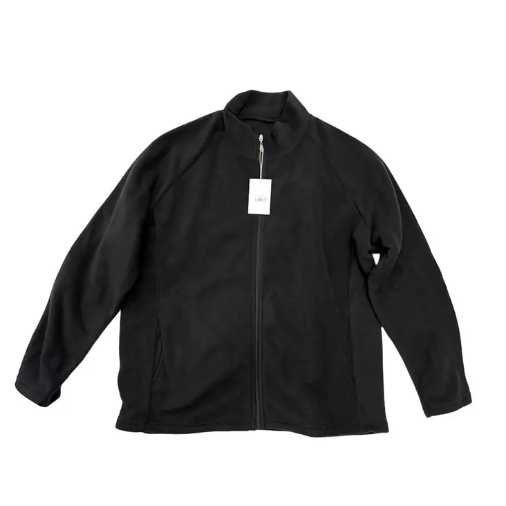 Naisten fleece-takki taskuilla, musta - Naisten ulkovaatteet - FM-6008 - 1