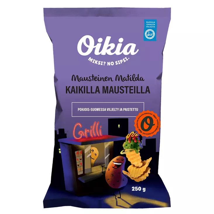 SIPSI OIKIA MAUSTEINEN MATILDA 250G - Sipsit ja popcornit - 6430013258008 - 1