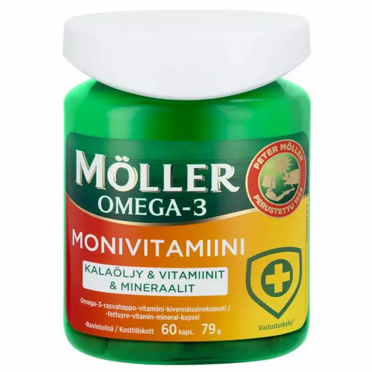 Monivitamiini Möller Omega-3 60 kapselia - Ravintolisät ja vitamiinit - 5702071504368 - 1