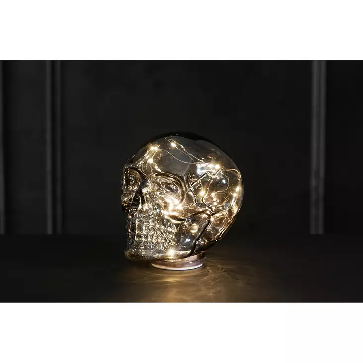 Pääkallo LED-valoilla - Halloween koristeet ja -tarvikkeet - 6410416574028 - 1