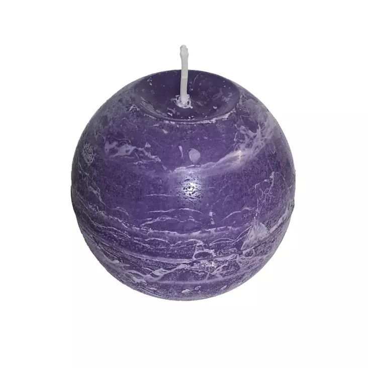 KYNTTILÄ Rustic Pallo 10 cm lila - Pallokynttilät ja pöytäkynttilät - 4740302713388 - 1