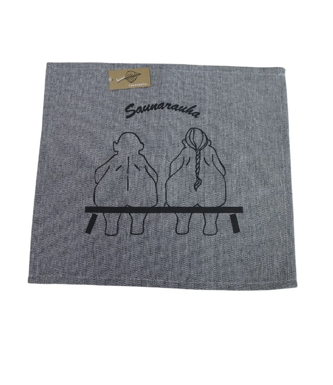 pefletti saunarauha harmaa 40x45cm - Saunatekstiilit ja laudeliinat - 6438159841078 - 1