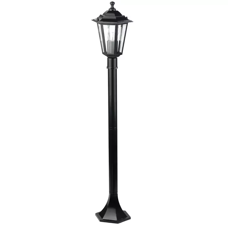 Pihavalaisin lyhty E27 musta 1200 mm - Ulkovalaisimet - 6418536020548 - 1