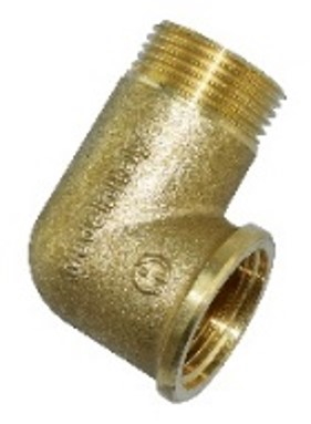 messinkinen piippukulma 3/4" - Käyttövesiliittimet ja tarvikkeet - 6438140053428 - 1