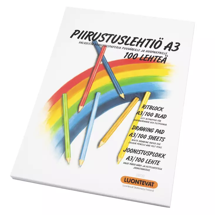 PIIRUSTUSLEHTIÖ A3/100 SATEENKAARI - Lehtiöt, muistikirjat ja vihkot - 6416965310308 - 1