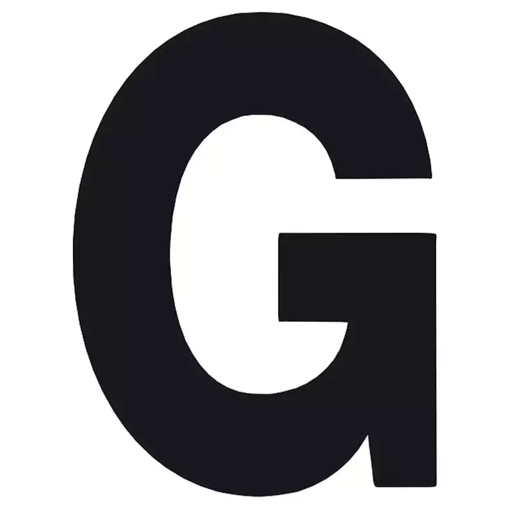 Pisla kirjaintarra g musta 8cm - Talonumerot ja -kirjaimet - 6414676008668 - 1