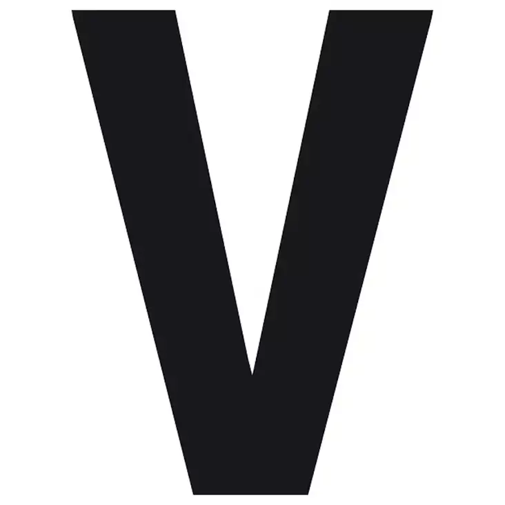 Pisla kirjaintarra v musta 8cm - Talonumerot ja -kirjaimet - 6414676008828 - 1