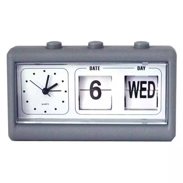 PÖYTÄKELLO PÄIVYRILLÄ JA HERÄTYKSELLÄ - Kellot - 6420254204018 - 1