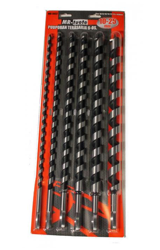 PUUPORAN TERÄSARJA 6-OSAINEN 460 MM - Puuporanterät - 6430013068928 - 2