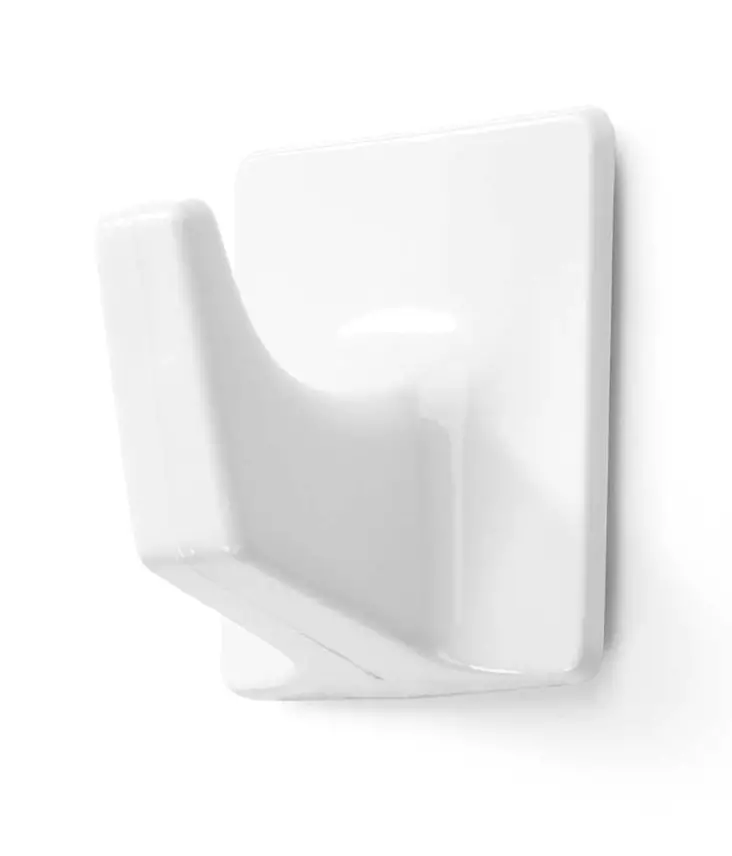 PYYHEKOUKKU 35x35mm MUOVI VALKOINEN 1620 HABO - Koukut, naulakot ja telineet - 7317900057038 - 1