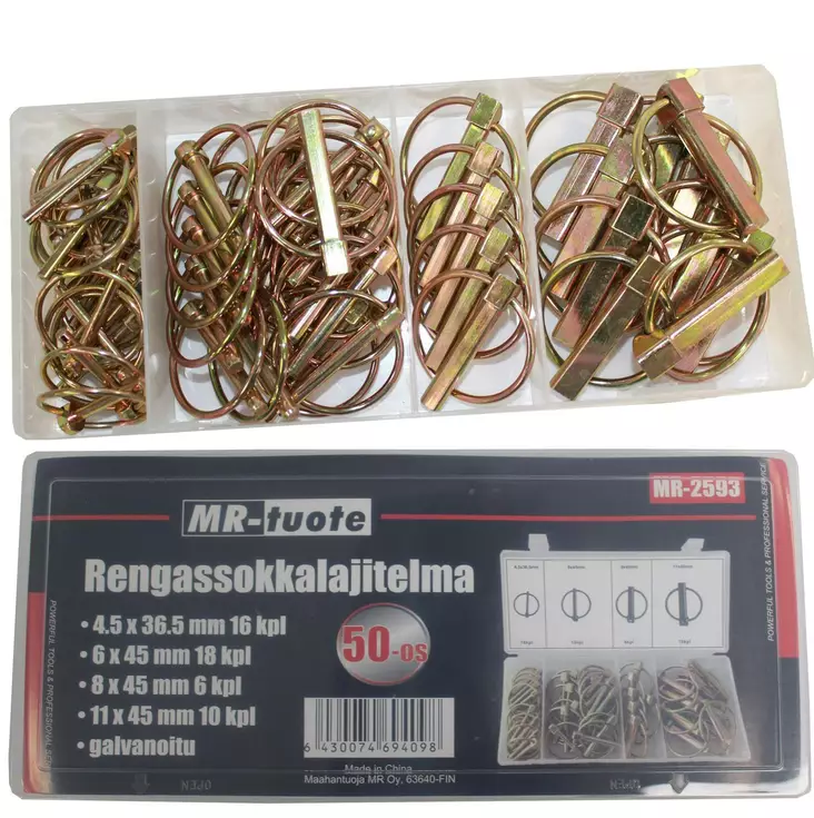 RENGASSOKKALAJITELMA 50KPL - Sokat, lukkorenkaat ja jouset - 6430074694098 - 1