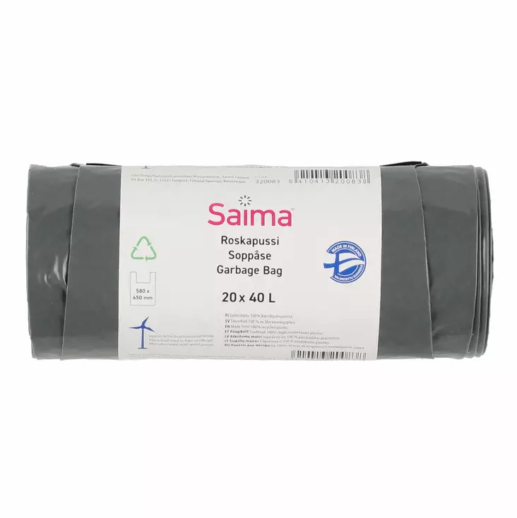 ROSKAPUSSI 40L 20KPL Sangallinen - Roskapussit - 6410413200838 - 1