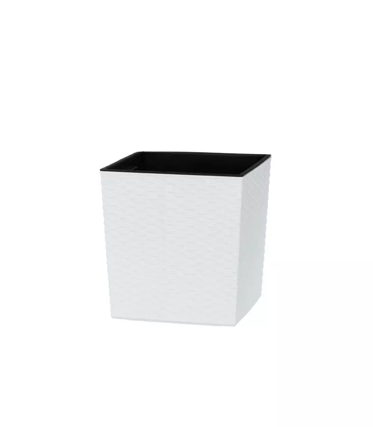 RUUKKU RATTAN VALKOINEN 30X30X31 CM - Ulkoruukut - 5900119055968 - 1