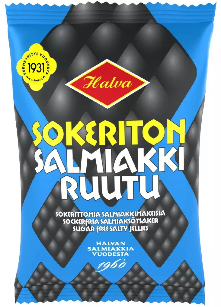 Salmiakki sokeriton Halva 90g - Makeiset ja naposteltavat - 6420900004788 - 1