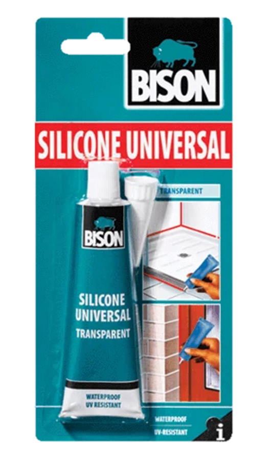 SILIKONI BISON Silicone Universal transparent 60 ml - Silikonit - 8710439101088 - 1