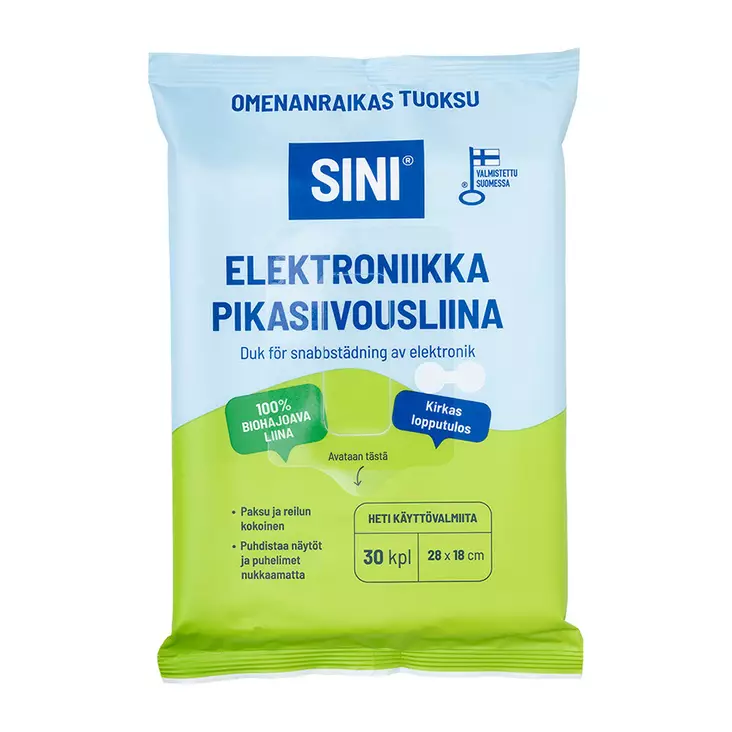PIKASIIVOUSLIINA ELEKTRONIIKKA 30KPL - Kertakäyttösiivousliinat - 6423800037658 - 1