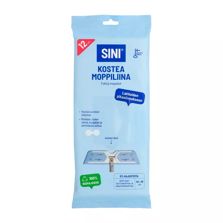 MOPPILIINA KOSTEA 12KPL SINI - Lattiamopit ja vaihto-osat - 6423800037498 - 1