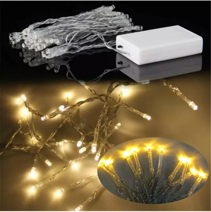 SISÄVALOSARJA 10xLED Lämmin valkoinen Paristokäyttöinen - Valosarjat paristokäyttöiset - 6438159117838 - 1