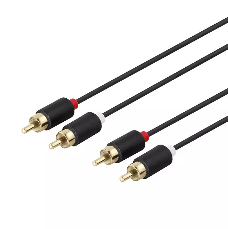 audiokaapeli 2xrca uros-uros 2m stereo=C3=A4=C3=A4nikaapeli - Audio- ja videokaapelit - 7333048051998 - 1