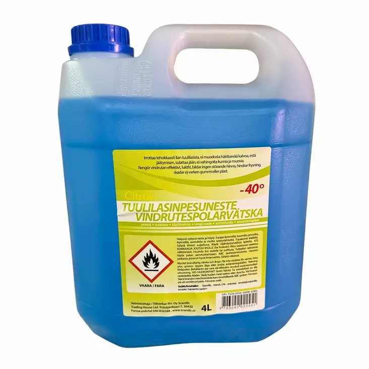 Tuulilasinpesuneste -40 astetta 4L. - Lasinpesunesteet - 6438168083988 - 1