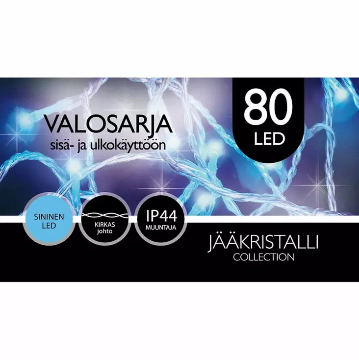 ULKOVALOSARJA LED 80Led Sininen - Valosarjat verkkovirta - 6438159052108 - 1