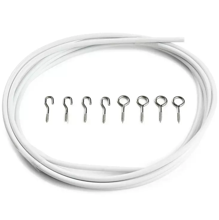 VERHOVAIJERI 1841-5 2m Valkoinen teräs HABO - Verhotangot ja verhotarvikkeet - 7318750184158 - 1