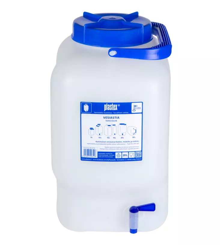 Vesiastia 20L avosuinen + hana - Vesikanisterit ja vesiastiat - 6416061006518 - 1