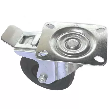 KALUSTEPYÖRÄ 100mm KUMI KÄÄNTYVÄ JARRULLA - Kalustepyörät - 6438168056029 - 2