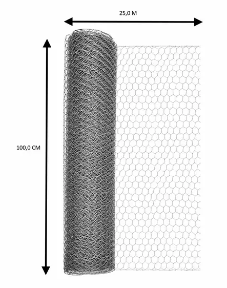 Kanaverkko 25x0.7mm 1x25m kuumagalvanoitu - Kanaverkot - 6438159035309 - 2