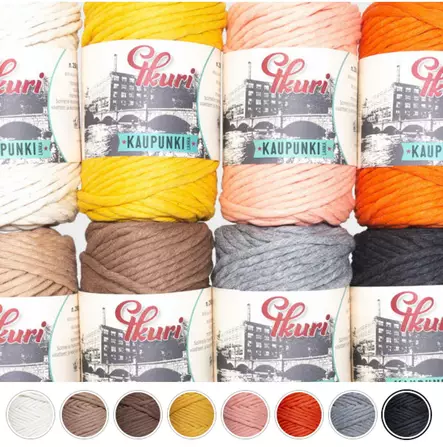 KAUPUNKILANKA IKURI MOPPILANKA 250g Ikuri 32 Keltaokra - Makrameelangat ja moppilangat - 6430063332239 - 2