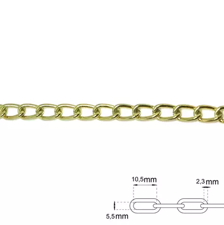 KORISTEKETJU KULTA 2,0M - Ketjut ja ketjutarvikkeet - 6438417030329 - 1