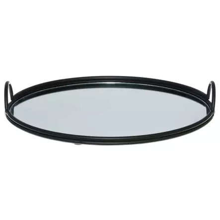 KYNTTILÄN ALUNEN PYÖREÄ MUSTA 40 X 40 X 6 CM - Tuikkukipot ja kynttilänaluset - 6410416066509 - 1