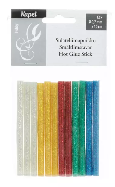 LIIMAPUIKKO 7MM GLITTER 12KPL/PK - Paperiliimat ja askarteluteipit - 6410412626189 - 1