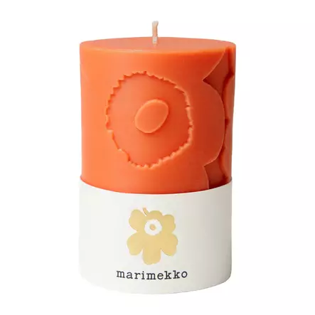 Marimekko Unikko pöytäkynttilä oranssi - Pallokynttilät ja pöytäkynttilät - 6411635010069 - 1