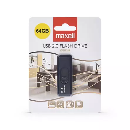 Muistitikku 64 GB Maxell Venture - Muistikortit ja muistitikut - 4902580723439 - 3