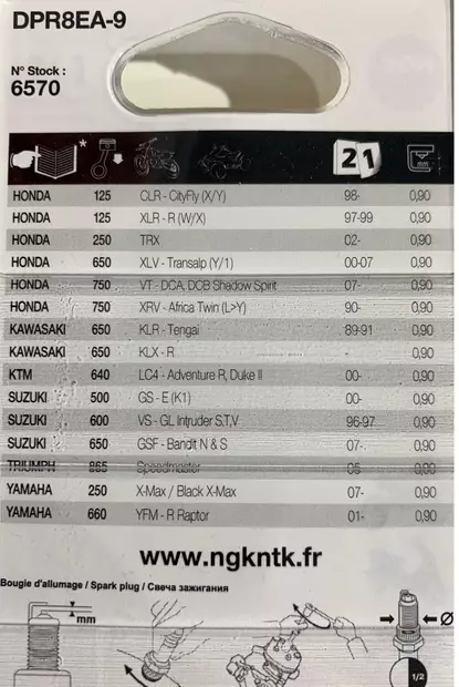 NGK 08 DPR8EA-9 sytytystulppa - Sytytystulpat - 0087295065709 - 2