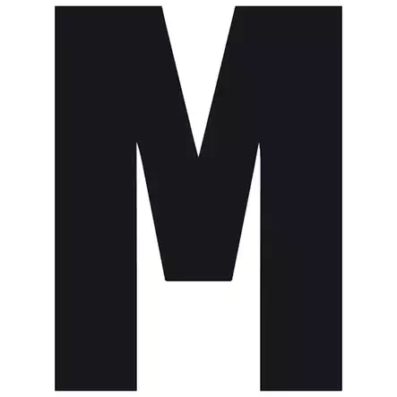 Pisla kirjaintarra m musta 8cm - Talonumerot ja -kirjaimet - 6414676008729 - 1