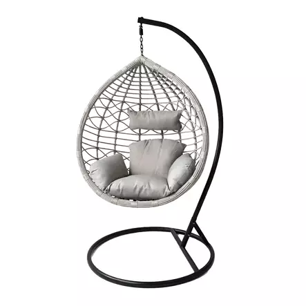 Riipputuoli Barbados telineellä, harmaa - Riipputuolit - 6438168111919 - 2