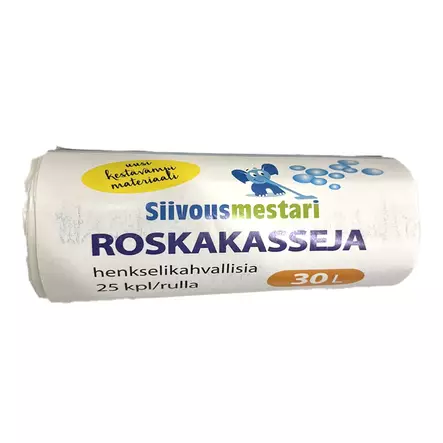 ROSKAKASSI 30L 25KPL 48*57cm 10mic kahva - Roskapussit - 6438159058339 - 1