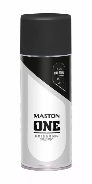 MASTON ONE MATTA MUSTA 9005M 400ML - Spraymaalit - 6412490023119 - 1
