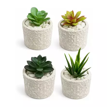 Tekokukka Mehikasvit keraamisessa ruukus - Tekokasvit ja muovikukat - 6438159393409 - 1