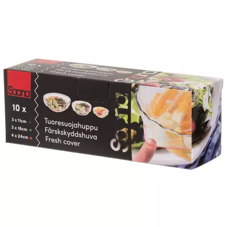 Sis=C3=A4lt=C3=A4=C3=A4 3 eri kokoista uudelleenk=C3=A4ytett=C3=A4v=C3=
=A4=C3=A4 suojahuppua elintarvikkeille. - Säilytyskelmut ja -paperit - 6410413085299 - 2