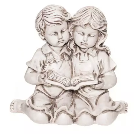 tytt=C3=B6 ja poika puutarhakoriste - Pihapatsaat ja veistokset - 6410416026459 - 1