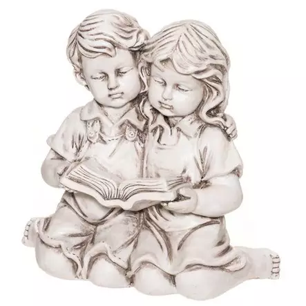 tytt=C3=B6 ja poika puutarhakoriste - Pihapatsaat ja veistokset - 6410416026459 - 2