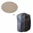 Kamado 13" pizzakivi ja suojahuppu - Grillien suojat, peitteet ja matot - 840019 - 1