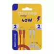 TEKMEE YOU&ME Pikalatausjohdot 1M 2KPL T - Puhelimet ja puhelintarvikkeet - 3661075376529 - 1
