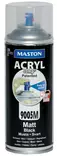 SPRAYMAALI MATTAMUSTA ACRYLCOMP 9005 400ml MASTON - Spraymaalit - 6412490023119 - 1