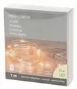 VALOSARJA Paristovalot Silver lämmin valkoinen 10LED 1 m - Valosarjat paristokäyttöiset - 6410412944689 - 2