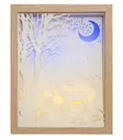 VALOTAULU LED PORO 3D 22X28CM - Valohahmot ja valokoristeet - 6410413175549 - 2